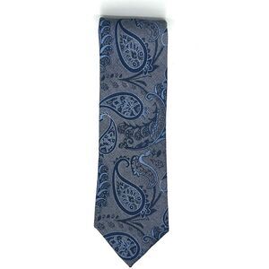 Michael Kors Men's Blue Paisley Silk Designer Tie